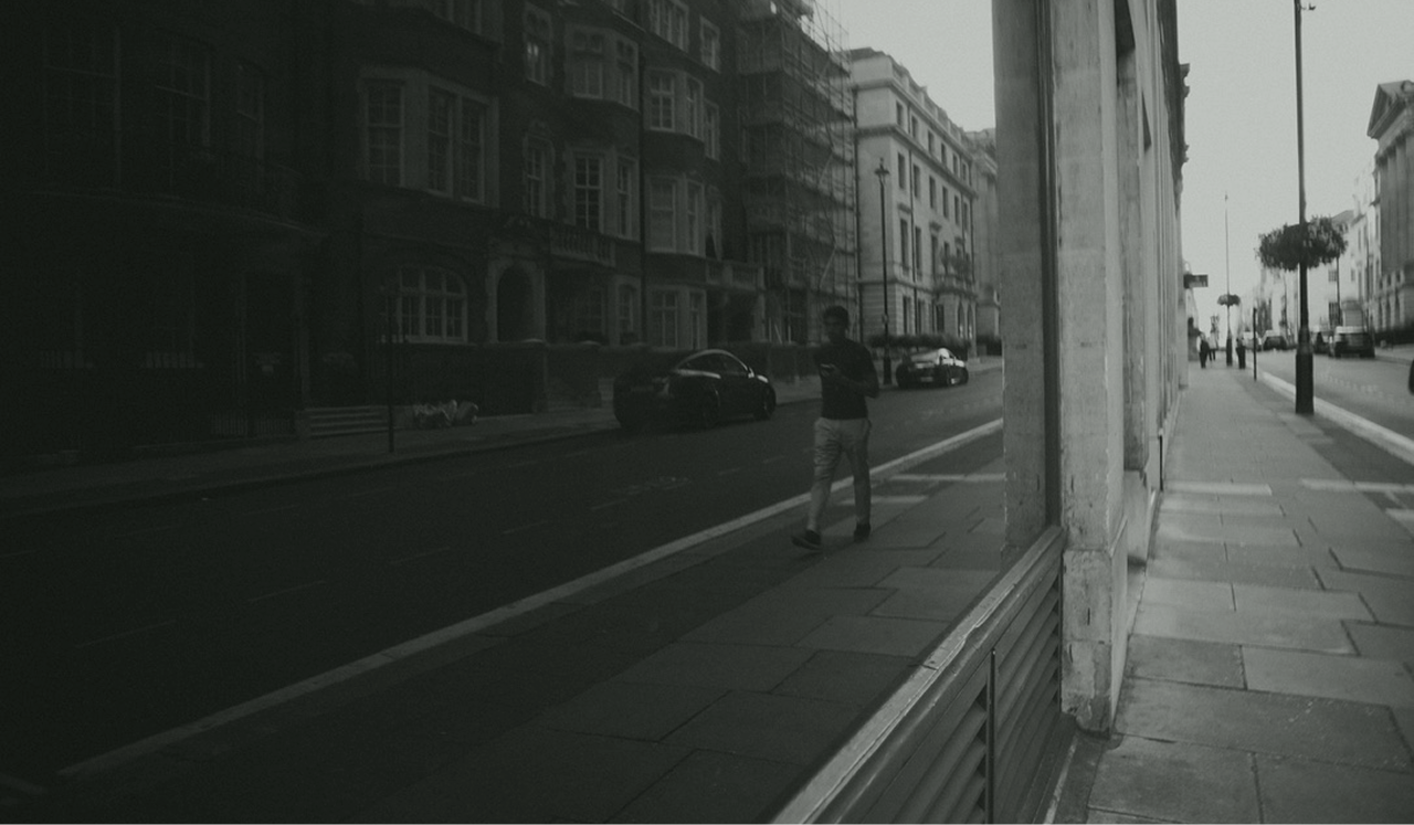 person walking the street